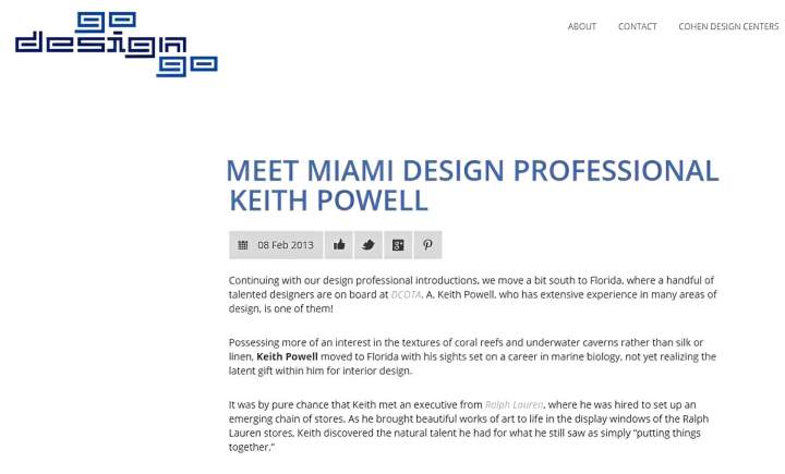MEET MIAMI DESIGN PROFESSIONAL KEITH POWELL